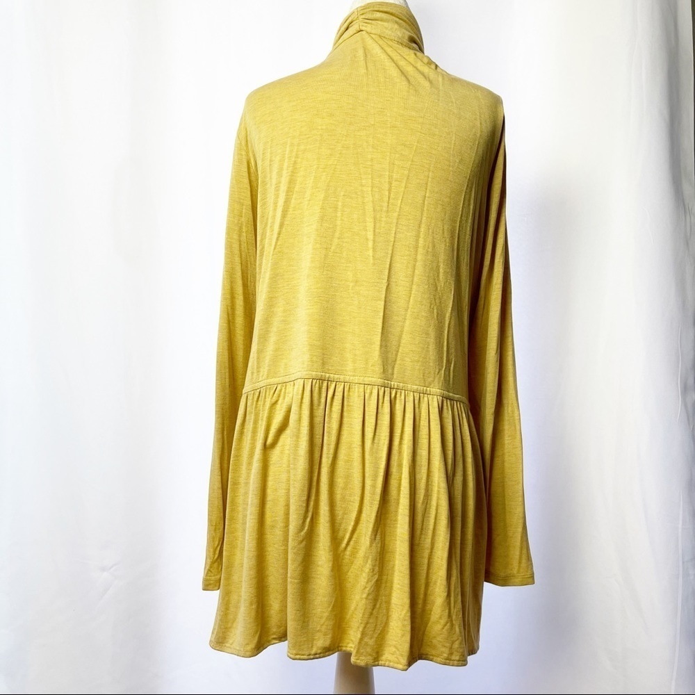 LOGO by Lori Goldstein Women’s Yellow  Open Cardigan Long Sleeve Sz M - Picture 5 of 7